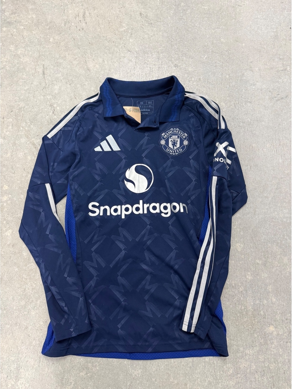 Adidas Manchester United Away Soccer Jersey Shirt Blank Back Mens XS Red Team